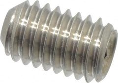 Value Collection - #10-32 UNF, 5/16" OAL, Cup Point Set Screw - Grade 18-8 Stainless Steel, 3/32" Key - Exact Tooling