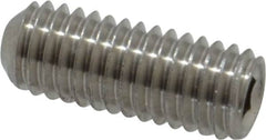 Value Collection - #10-32 UNF, 1/2" OAL, Cup Point Set Screw - Grade 18-8 Stainless Steel, 3/32" Key - Exact Tooling