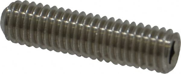 Value Collection - #10-32 UNF, 3/4" OAL, Cup Point Set Screw - Grade 18-8 Stainless Steel, 3/32" Key - Exact Tooling