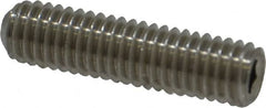 Value Collection - #10-32 UNF, 3/4" OAL, Cup Point Set Screw - Grade 18-8 Stainless Steel, 3/32" Key - Exact Tooling