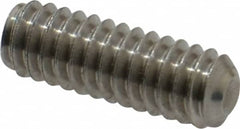 Value Collection - 1/4-20 UNC, 3/4" OAL, Cup Point Set Screw - Grade 18-8 Stainless Steel, 1/8" Key - Exact Tooling