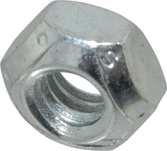 Value Collection - 1/4-20 UNC Grade C Hex Lock Nut with Distorted Thread - 7/16" Width Across Flats, 7/32" High, Cadmium Clear-Plated Finish - Exact Tooling