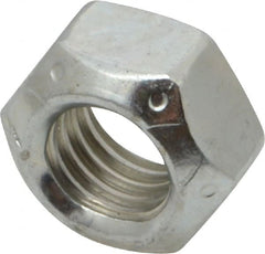 Value Collection - 9/16-12 UNC Grade C Hex Lock Nut with Distorted Thread - 7/8" Width Across Flats, 31/64" High, Cadmium Clear-Plated Finish - Exact Tooling
