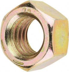Value Collection - 1/2-13 UNC Steel Right Hand Hex Nut - 3/4" Across Flats, 7/16" High, Zinc Yellow Dichromate Finish - Exact Tooling