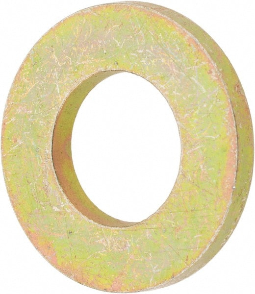 Value Collection - 5/16" Screw, Grade 8 Steel SAE Flat Washer - 11/32" ID x 11/16" OD, 1/16" Thick, Zinc Yellow Dichromate Finish - Exact Tooling