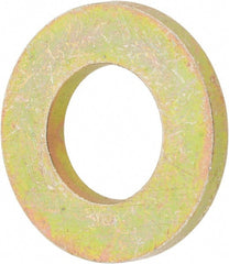 Value Collection - 5/16" Screw, Grade 8 Steel SAE Flat Washer - 11/32" ID x 11/16" OD, 1/16" Thick, Zinc Yellow Dichromate Finish - Exact Tooling