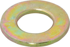 Value Collection - 5/8" Screw, Grade 8 Steel SAE Flat Washer - 21/32" ID x 1-5/16" OD, 3/32" Thick, Zinc Yellow Dichromate Finish - Exact Tooling