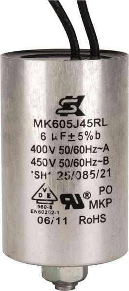 EBM Papst - 6 Microfarad Rating, Plastic, Blower Capacitor - -25 to 85°C, Square Configuration - Exact Tooling