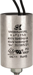 EBM Papst - 6 Microfarad Rating, Plastic, Blower Capacitor - -25 to 85°C, Square Configuration - Exact Tooling