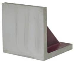 Suburban Tool - 10" Wide x 10" Deep x 10" High Cast Iron Machined Angle Plate - Standard Plate, Flat Surface, Double Web, 1" Thick, Single Plate - Exact Tooling