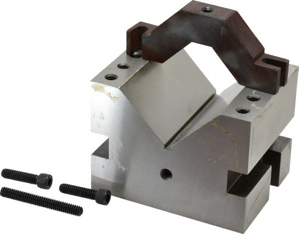 Suburban Tool - 2-1/4" Max Capacity, 90° Angle, Hardened Steel V-Block - 3" Long x 4" Wide x 3" High, Sold as Individual - Exact Tooling