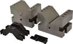 Suburban Tool - 2-1/4" Max Capacity, 90° Angle, Hardened Steel V-Block - 3" Long x 4" Wide x 3" High, Sold as Matched Pair - Exact Tooling