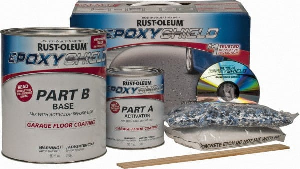 Rust-Oleum - 1 Gal Gloss Gray Water-Based Epoxy - Approximately 250 Sq Ft/Gal Coverage, <100 g/L VOC Content - Exact Tooling
