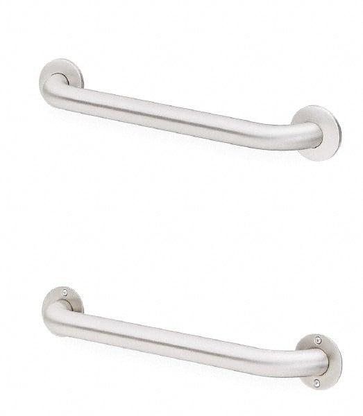 Bradley - Washroom Partition Stainless Steel Grab Bar - 42 Inch Long, Compatible with Shower and Toilet Stalls - Exact Tooling