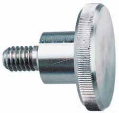 Morton Machine Works - 5/16-18 Knurled Shoulder Grade 303 Stainless Steel Thumb Screw - 1-1/4" OAL, 1-1/4" Head Diam x 1/4" Head Height - Exact Tooling