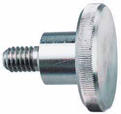 Morton Machine Works - 5/16-18 Knurled Shoulder Grade 303 Stainless Steel Thumb Screw - 2" OAL, 1-1/4" Head Diam x 1/4" Head Height - Exact Tooling