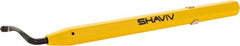 Shaviv - 2 Piece High Speed Steel Blade Hand Deburring Tool Set - E100 Blades, For Hole Edge, Straight Edge - Exact Tooling