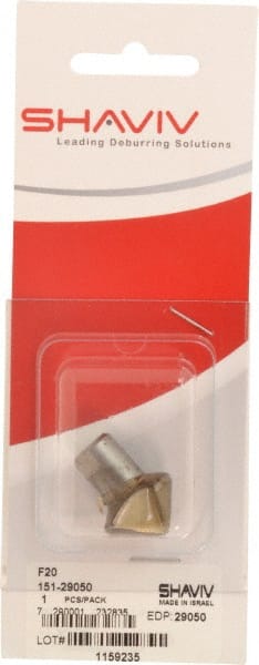 Shaviv - F20 Right-Handed High Speed Steel Deburring Swivel Blade - Use on Hole Edge Surfaces, Adjustable - Exact Tooling