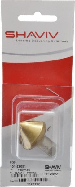 Shaviv - F30 Right-Handed High Speed Steel Deburring Swivel Blade - Use on Hole Edge Surfaces, Adjustable - Exact Tooling