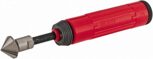 Shaviv - 3 Piece, Cobalt Blade, Hand Deburring Tool Set - F Blade Holder, For Hole Edge - Exact Tooling