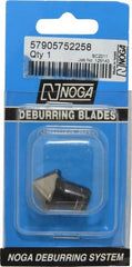 Noga - C20 Bi-Directional High Speed Steel Deburring Swivel Blade - Use on Hole Edge Surfaces - Exact Tooling