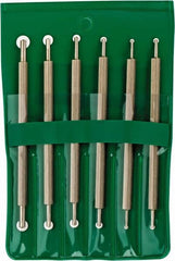 Value Collection - 6 Piece High Speed Steel Blade Hand Deburring Tool Set - For Hole Edge, Straight Edge - Exact Tooling