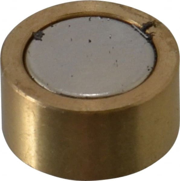Mag-Mate - 1/2" Diam x 1/4" High, 2.13 Lb Average Pull Force, 4-1/4 Lb Max Pull Force, Neodymium Rare Earth Shielded Magnet - 0.062" Shielding Wall Thickness - Exact Tooling