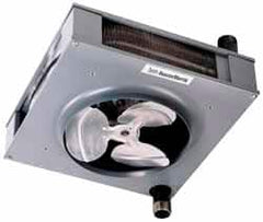Mestek - 16-3/4" Fan Diam, 1790 CFM, Steam & Hot Water, Vertical Hydronic Suspended Heater - Exact Tooling