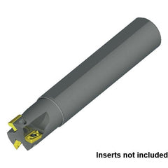 Kennametal - 1" Cut Diam, 1" Shank Diam, 8" OAL, Indexable Square Shoulder End Mill - Cylindrical Shank, 0° Lead Angle - Exact Tooling