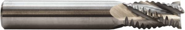 M.A. Ford - 16mm Diam, 30mm LOC, 4 Flute Solid Carbide Roughing Square End Mill - TiN Finish, 89mm OAL, 16mm Shank Diam, Single End, Centercutting, 30° Helix - Exact Tooling