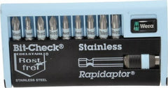 Wera - 10 Piece 1/4" Drive Insert Torx Screwdriver Bit Set - Exact Tooling