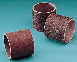 3M - 40 Grit Aluminum Oxide Coated Spiral Band - 3/8" Diam x 1/2" Wide, Coarse Grade - Exact Tooling