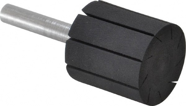 3M - 1" Wide x 1" Diam, Spiral Band Drum - 1/4" Shank Diam, 18,000 RPM - Exact Tooling