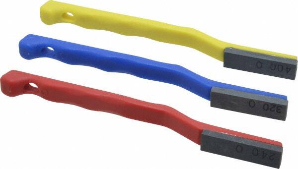 Value Collection - 3 Piece Hand Lap Set - 240, 320 & 400 Grit, Very Fine, Extra Fine & Super Fine Grades - Exact Tooling
