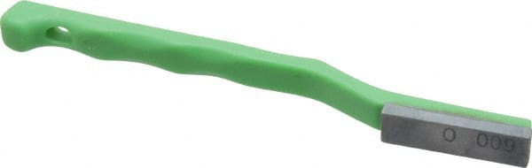Value Collection - 600 Grit Green Single-Ended Boron Carbide Hand Hone - Super Fine Grade, 5-1/2" OAL, with Cutting Dimensions of 1-9/16" Length x 1/2" Wide x 3/16" High - Exact Tooling