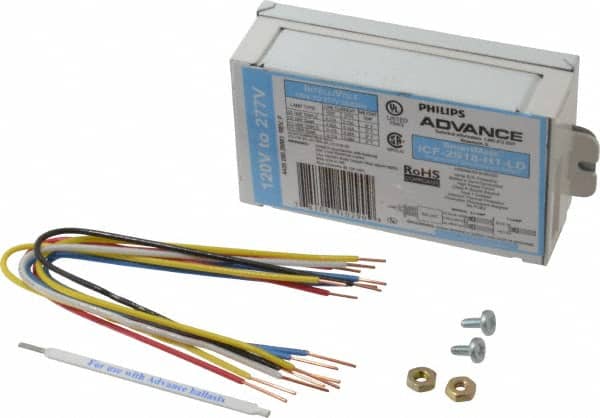 Philips Advance - 1 or 2 Lamp, 120-277 Volt, 0.16 to 0.33 Amp, 0 to 39 Watt, Programmed Start, Electronic, Nondimmable Fluorescent Ballast - 0.90, 0.91, 0.95, 1.00, 1.05 Ballast Factor - Exact Tooling