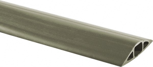 Hubbell Wiring Device-Kellems - 1 Channel, 5 Ft Long, 1/2" Max Compatible Cable Diam, Gray PVC On Floor Cable Cover - 3" Overall Width x 3/4" Overall Height, 3/4" Channel Width x 1/2" Channel Height - Exact Tooling