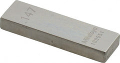 Mitutoyo - 0.147" Rectangular Steel Gage Block - Accuracy Grade AS-1, Includes Certificate of Inspection - Exact Tooling