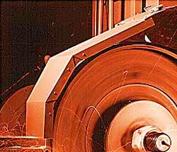 Made in USA - 4" Wide x 36" OAL, 50 Grit, Zirconia Alumina Abrasive Belt - Zirconia Alumina, Coarse, Coated, X Weighted Cloth Backing - Exact Tooling
