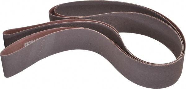 Norton - 2" Wide x 132" OAL, 80 Grit, Aluminum Oxide Abrasive Belt - Aluminum Oxide, Medium, Coated, X Weighted Cloth Backing, Series R228 - Exact Tooling