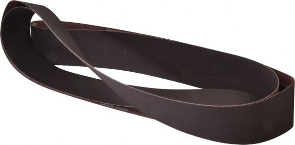 Norton - 3" Wide x 132" OAL, 100 Grit, Aluminum Oxide Abrasive Belt - Aluminum Oxide, Fine, Coated, X Weighted Cloth Backing, Series R228 - Exact Tooling