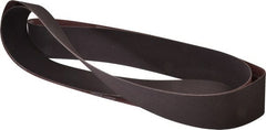 Norton - 3" Wide x 132" OAL, 100 Grit, Aluminum Oxide Abrasive Belt - Aluminum Oxide, Fine, Coated, X Weighted Cloth Backing, Series R228 - Exact Tooling