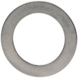 Made in USA - 0.01" Thick, 1/2" Inside x 3/4" OD, Round Shim - 7/16" Screw, Uncoated 316 Stainless Steel - Exact Tooling
