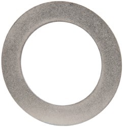 Made in USA - 0.02" Thick, 1" Inside x 1-1/2" OD, Round Shim - 7/8" Screw, Uncoated 316 Stainless Steel - Exact Tooling