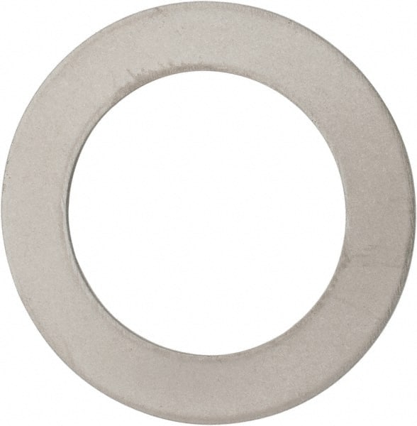 Made in USA - 0.03" Thick, 1" Inside x 1-1/2" OD, Round Shim - 7/8" Screw, Uncoated 316 Stainless Steel - Exact Tooling