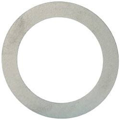Made in USA - 0.1mm Thick, 16mm Inside x 22mm OD, Round Shim - 9/16" Screw, Uncoated 302/304 Stainless Steel - Exact Tooling