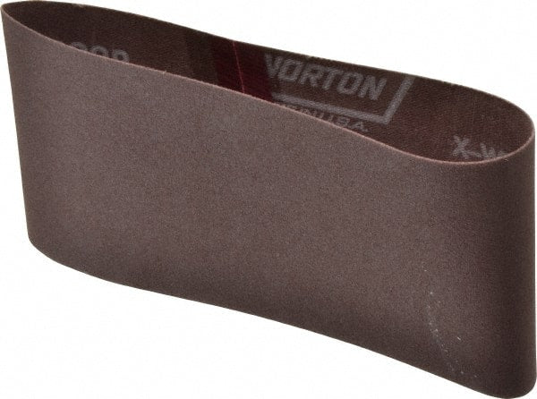 Norton - 3-1/2" Wide x 15-1/2" OAL, 150 Grit, Aluminum Oxide Abrasive Belt - Aluminum Oxide, Very Fine, Coated, Series R228 - Exact Tooling