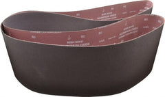 Norton - 8" Wide x 107" OAL, 80 Grit, Aluminum Oxide Abrasive Belt - Aluminum Oxide, Medium, Coated, X Weighted Cloth Backing, Series R228 - Exact Tooling