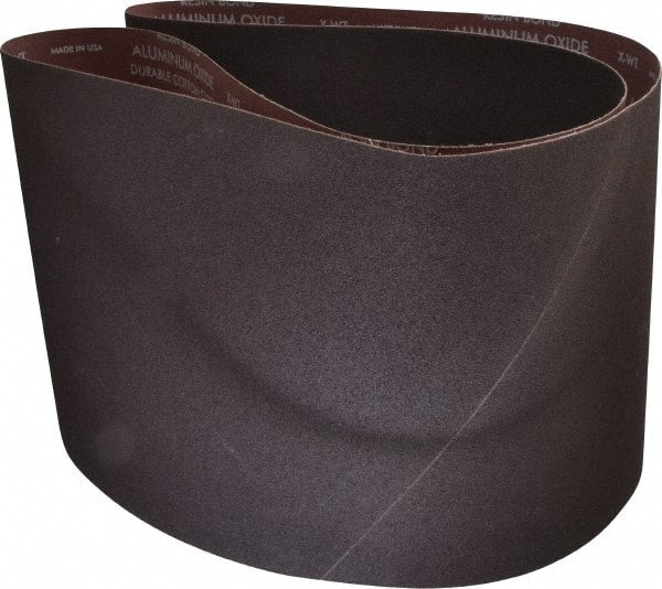 Norton - 10" Wide x 70-1/2" OAL, 80 Grit, Aluminum Oxide Abrasive Belt - Aluminum Oxide, Medium, Coated, X Weighted Cloth Backing, Series R228 - Exact Tooling