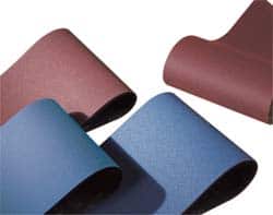 Norton - 36" Wide x 75" OAL, 80 Grit, Aluminum Oxide Abrasive Belt - Aluminum Oxide, Medium, Coated, X Weighted Cloth Backing, Series R215 - Exact Tooling